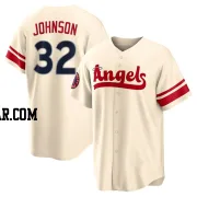 Ryan Johnson Men's Los Angeles Angels Cream Replica 2022 City Connect Jersey