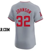 Ryan Johnson Men's Los Angeles Angels Gray Elite Road Jersey