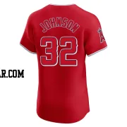 Ryan Johnson Men's Los Angeles Angels Red Elite Alternate Jersey