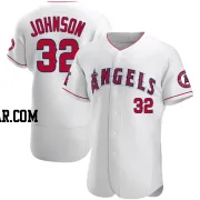 Ryan Johnson Men's Los Angeles Angels White Authentic Jersey