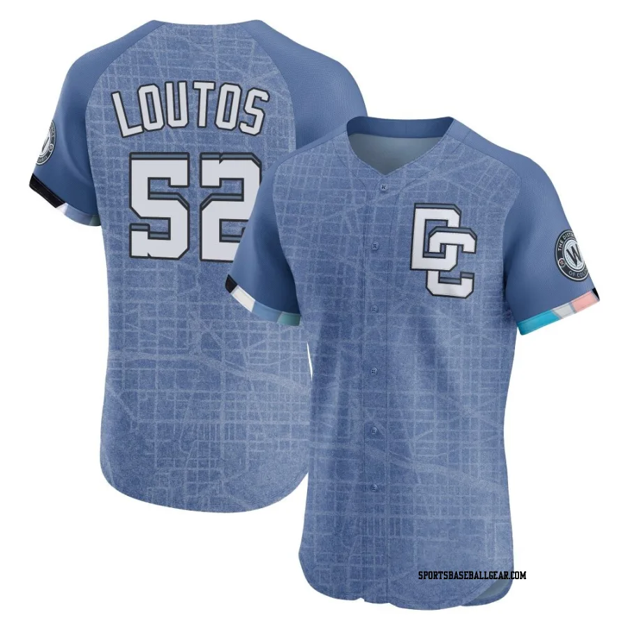 Ryan Loutos Men's Washington Nationals Blue Elite 2025 City Connect Jersey