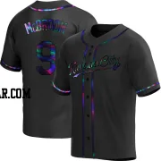 Ryan McBroom Men's Kansas City Royals Black Holographic Replica Alternate Jersey