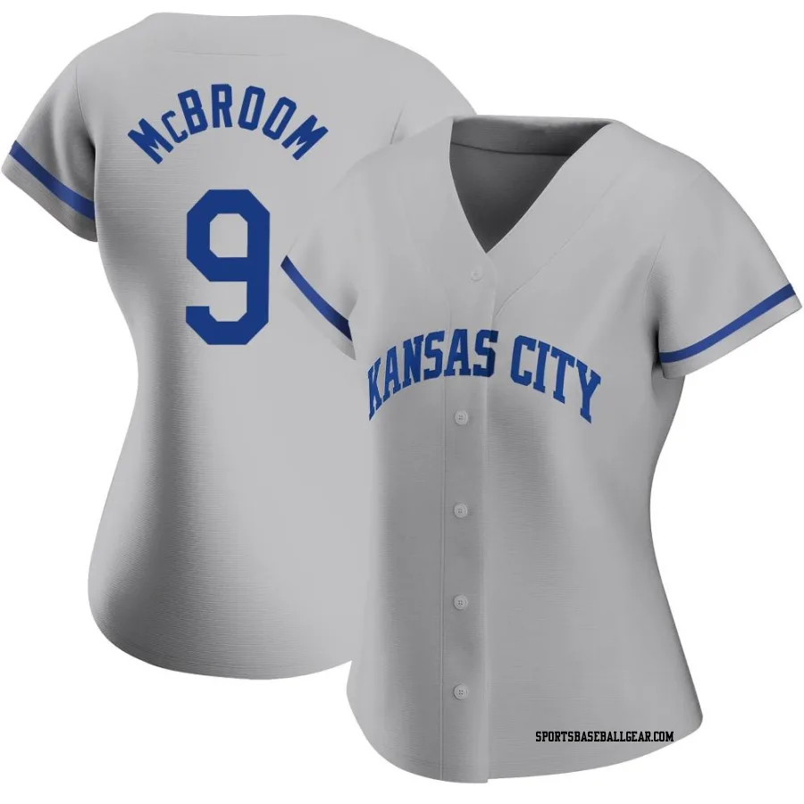 Ryan McBroom Women's Kansas City Royals Gray Authentic 2022 Road Jersey