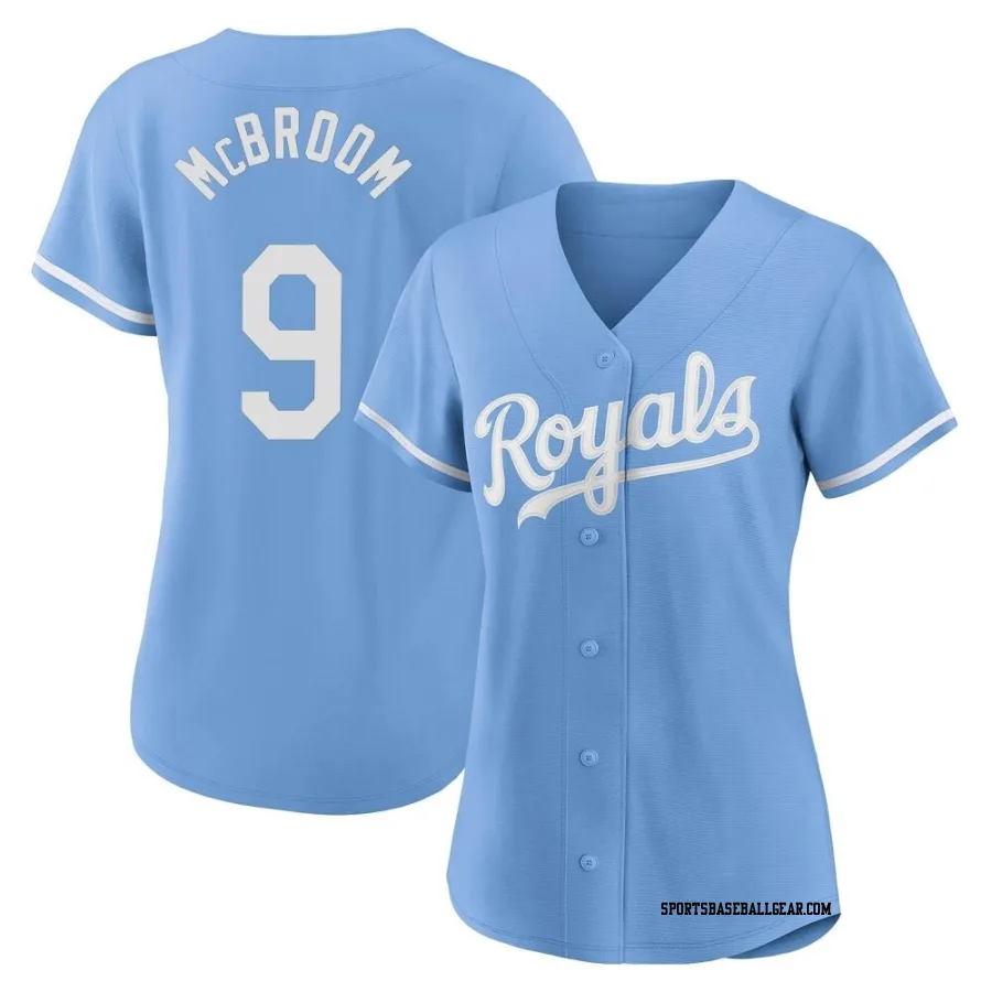 Ryan McBroom Women's Kansas City Royals Light Blue Authentic 2022 Alternate Jersey