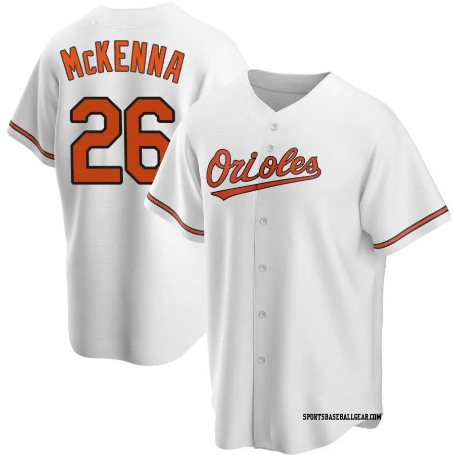 Ryan McKenna Men's Baltimore Orioles White Replica Home Jersey