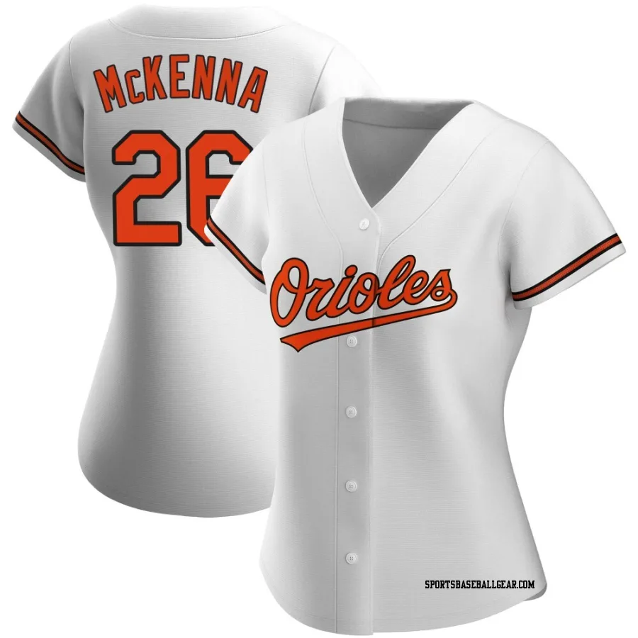 Ryan McKenna Women's Baltimore Orioles White Replica Home Jersey