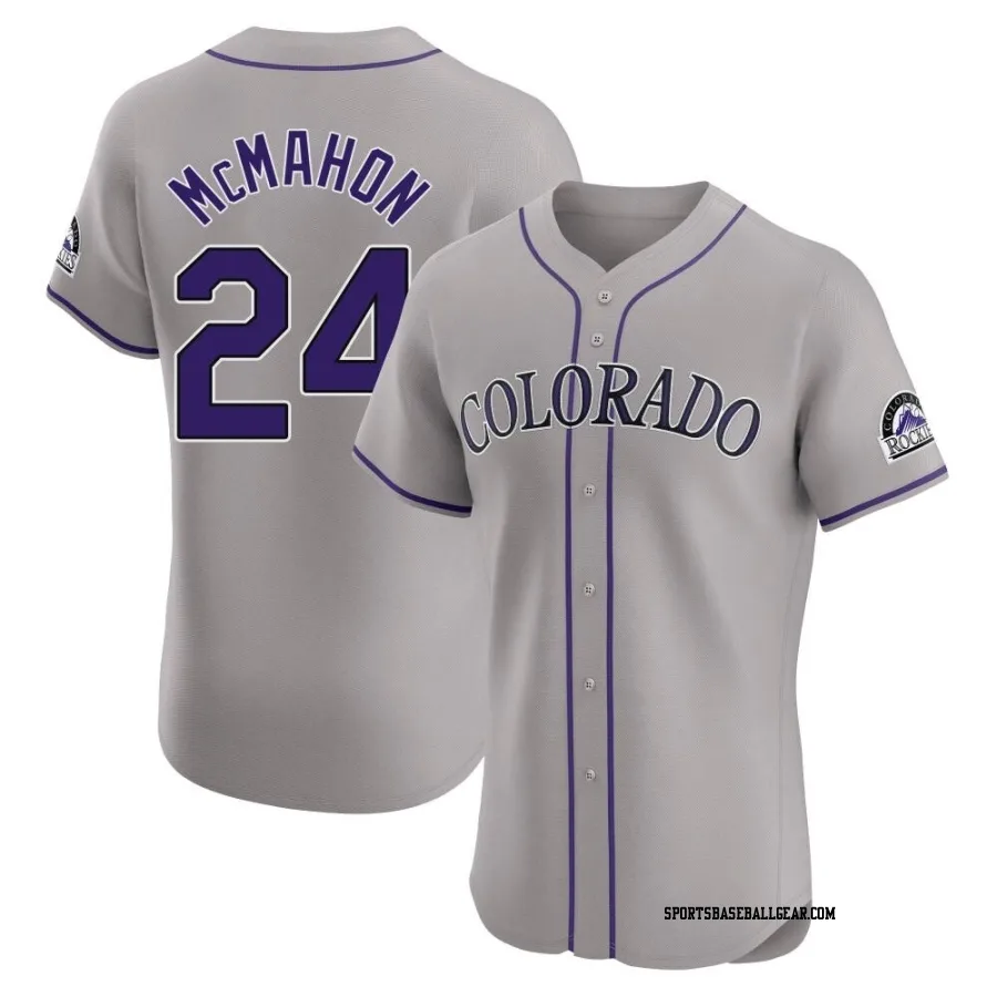 Ryan McMahon Men's Colorado Rockies Gray Elite Road Jersey