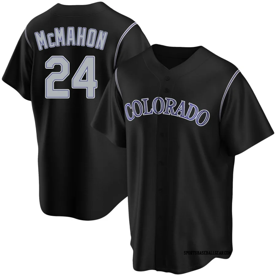 Ryan McMahon Youth Colorado Rockies Black Replica Alternate Jersey