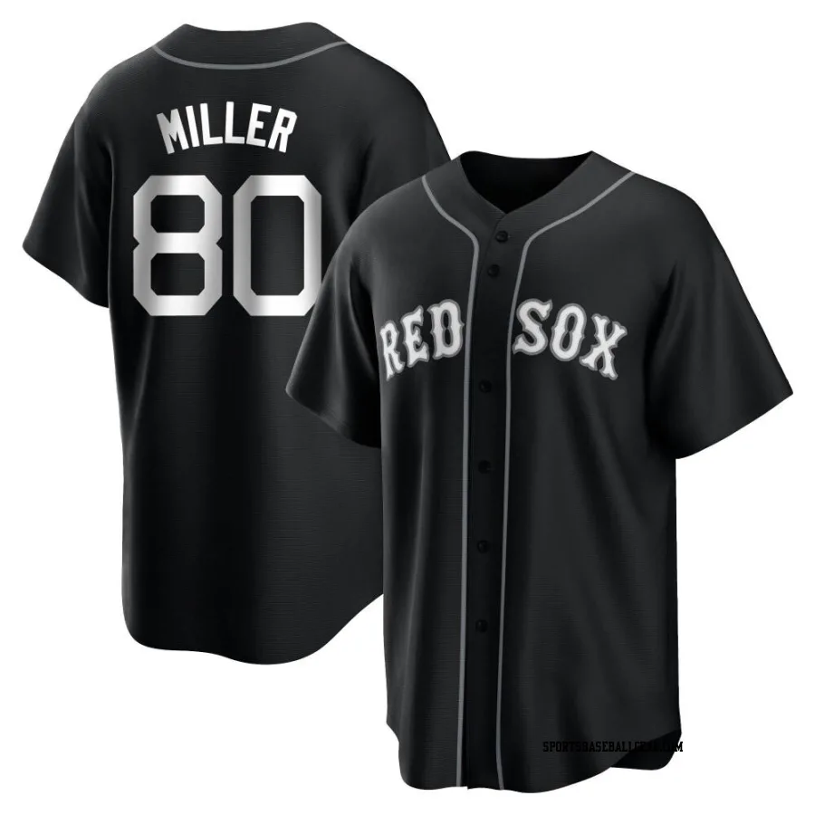 Ryan Miller Youth Boston Red Sox Black/White Replica Jersey