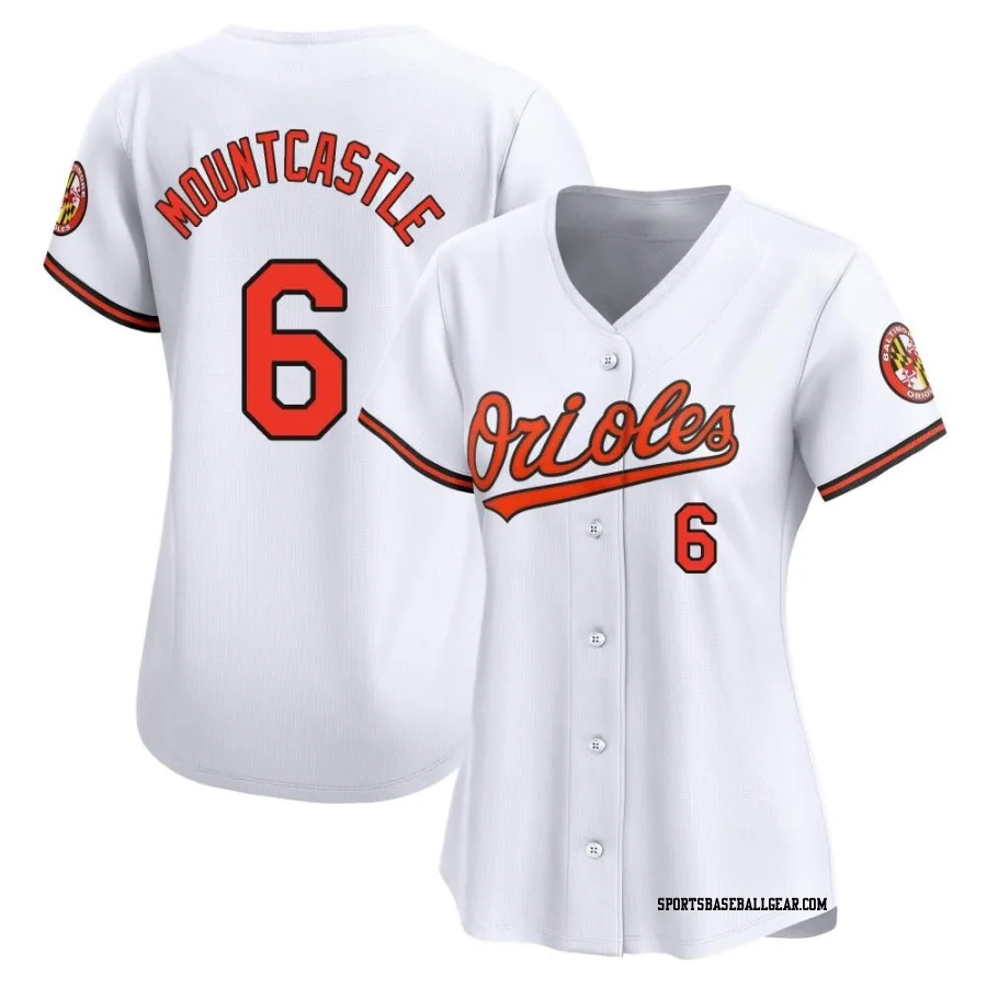 Ryan Mountcastle Women's Baltimore Orioles White Limited Home Jersey