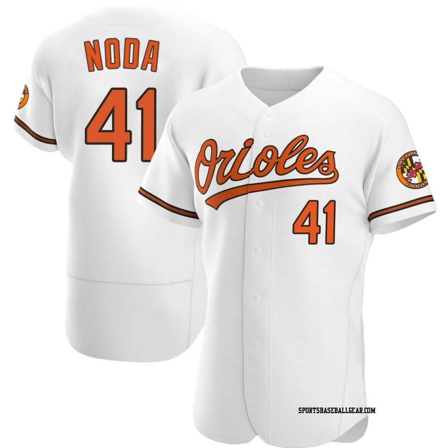 Ryan Noda Men's Baltimore Orioles White Authentic Home Jersey