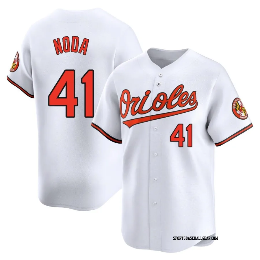 Ryan Noda Men's Baltimore Orioles White Limited Home Jersey