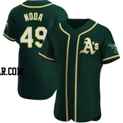 Ryan Noda Men's Oakland Athletics Green Authentic Alternate Jersey