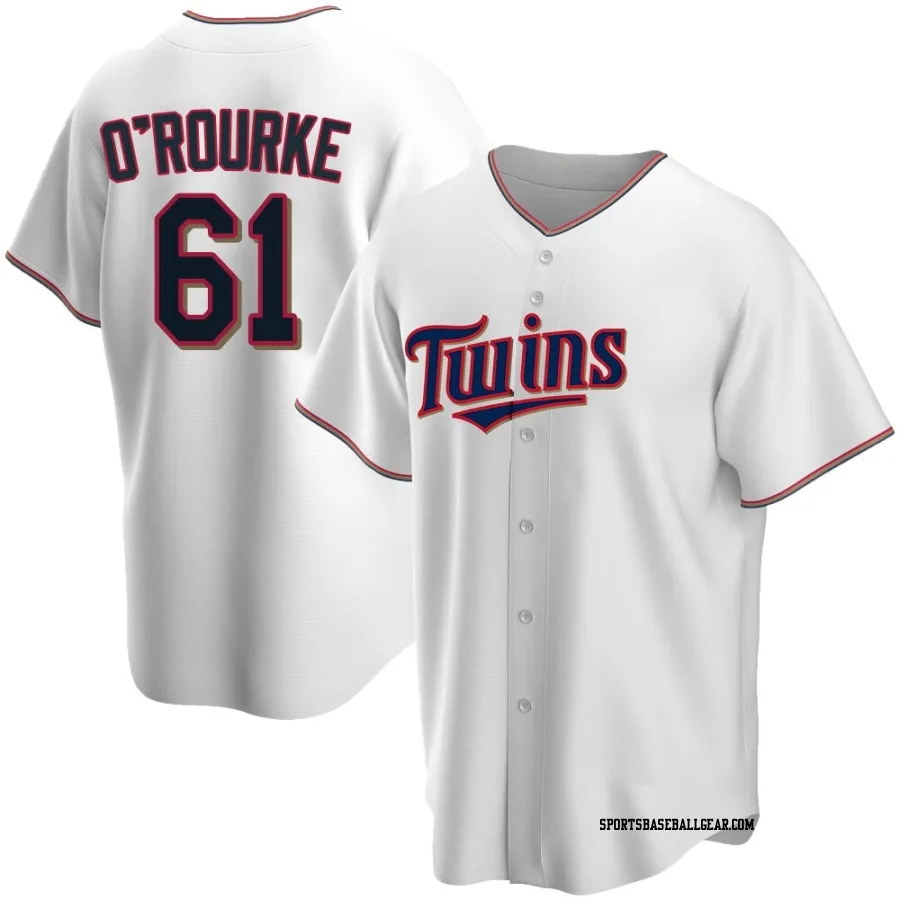 Ryan O'Rourke Men's Minnesota Twins White Replica Home Jersey