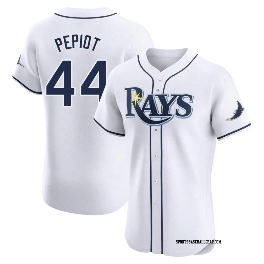 Ryan Pepiot Men's Tampa Bay Rays White Elite Home Jersey