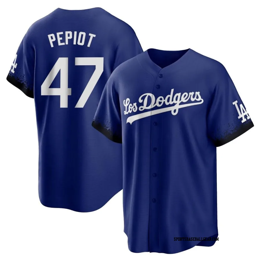 Ryan Pepiot Youth Los Angeles Dodgers Royal Replica 2021 City Connect Jersey