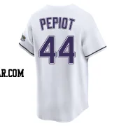 Ryan Pepiot Youth Tampa Bay Rays White Limited Throwback Cooperstown Jersey