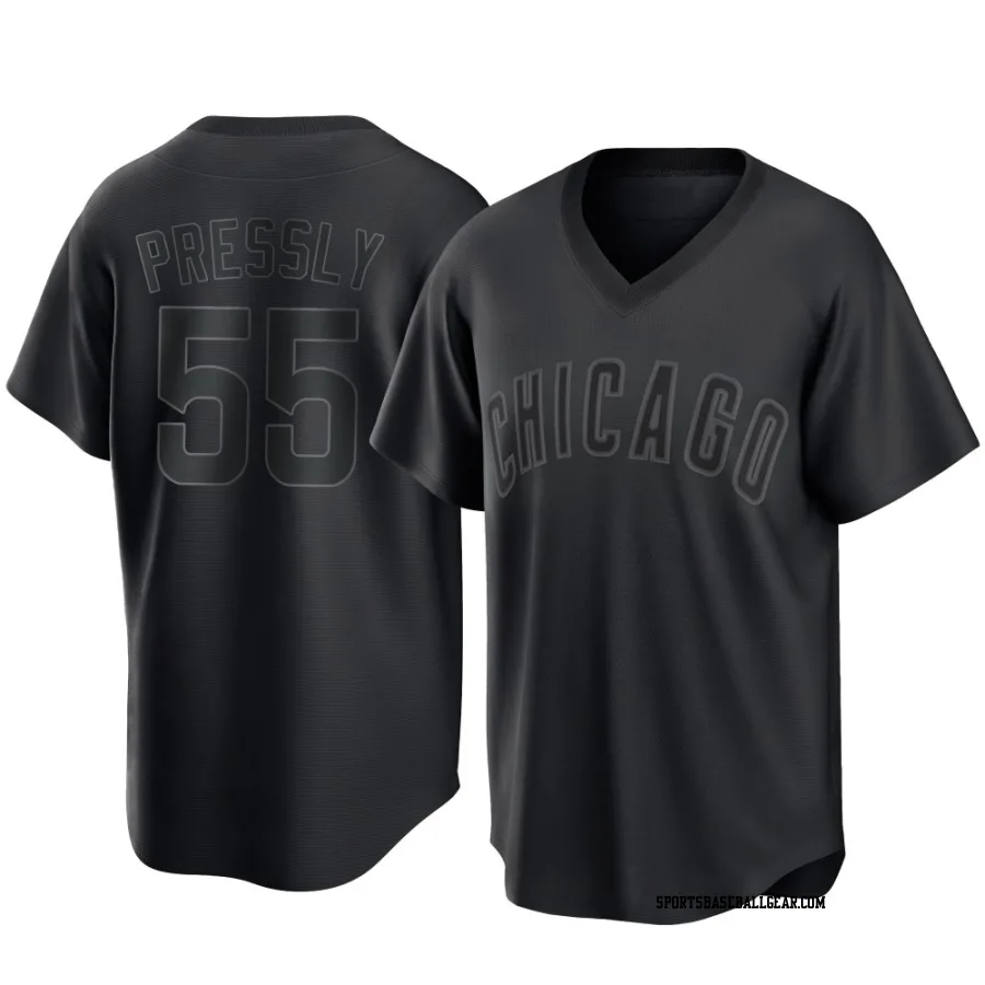 Ryan Pressly Men's Chicago Cubs Black Replica Pitch Fashion Jersey