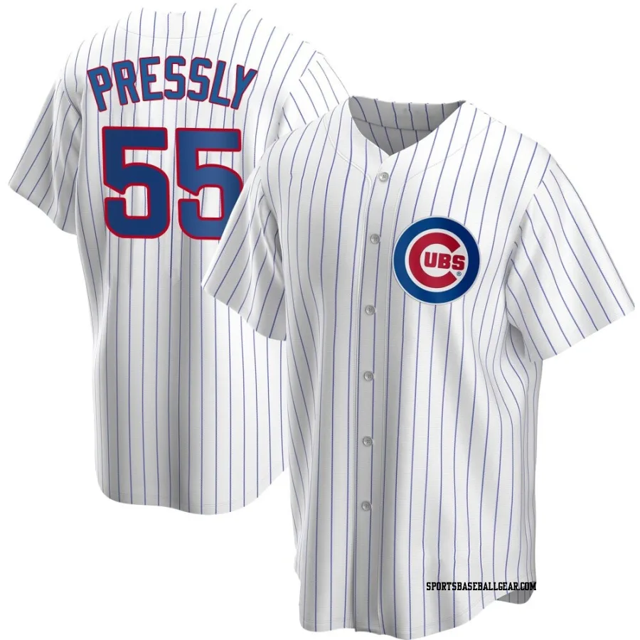 Ryan Pressly Men's Chicago Cubs White Replica Home Jersey