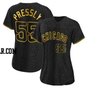 Ryan Pressly Women's Chicago Cubs Black Replica Snake Skin City Jersey