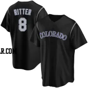 Ryan Ritter Men's Colorado Rockies Black Replica Alternate Jersey