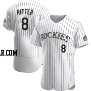 Ryan Ritter Men's Colorado Rockies White Authentic Home Jersey