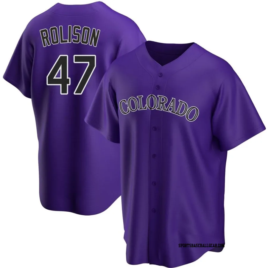 Ryan Rolison Men's Colorado Rockies Purple Replica Alternate Jersey