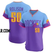 Ryan Rolison Men's Colorado Rockies Purple/Light Elite Blue 2025 City Connect Jersey