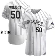 Ryan Rolison Men's Colorado Rockies White Authentic Home Jersey