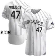 Ryan Rolison Men's Colorado Rockies White Authentic Home Jersey