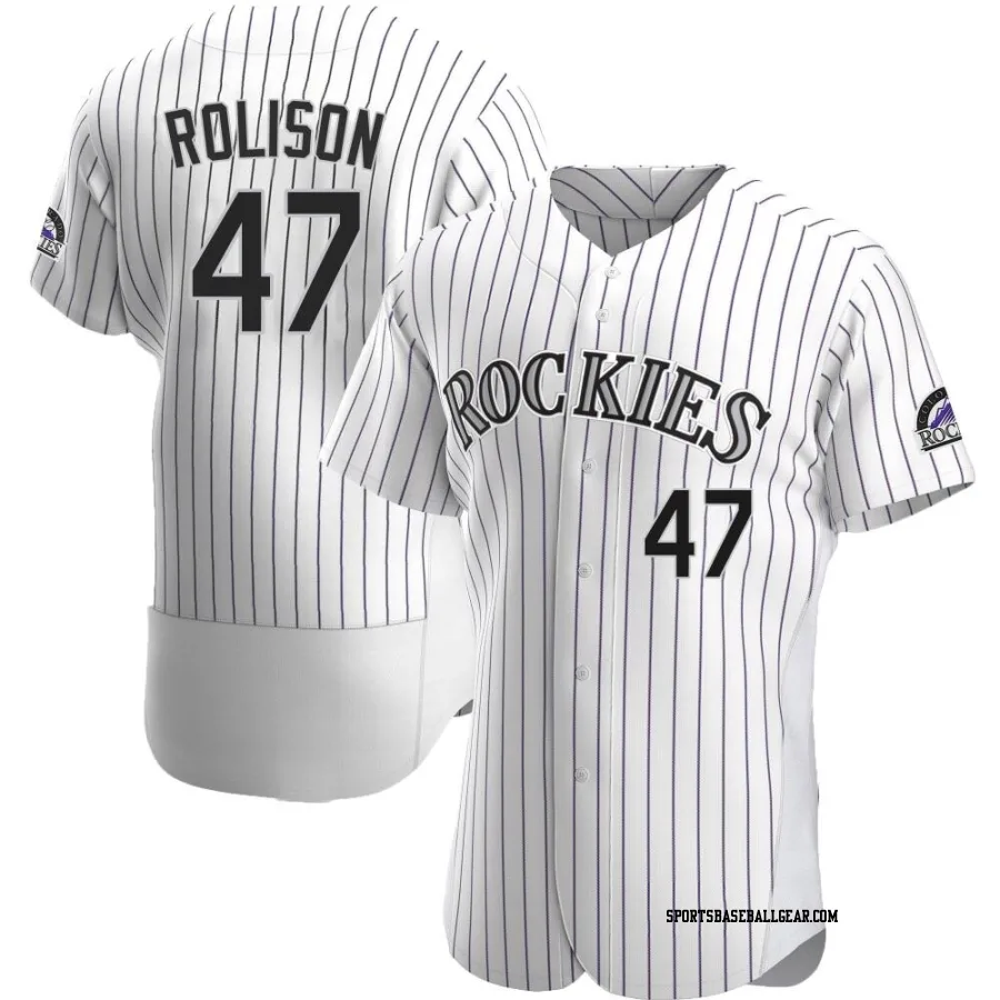 Ryan Rolison Men's Colorado Rockies White Authentic Home Jersey