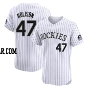 Ryan Rolison Men's Colorado Rockies White Elite Home Jersey