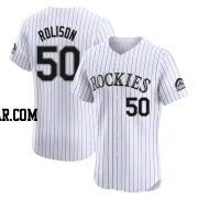Ryan Rolison Men's Colorado Rockies White Elite Home Jersey