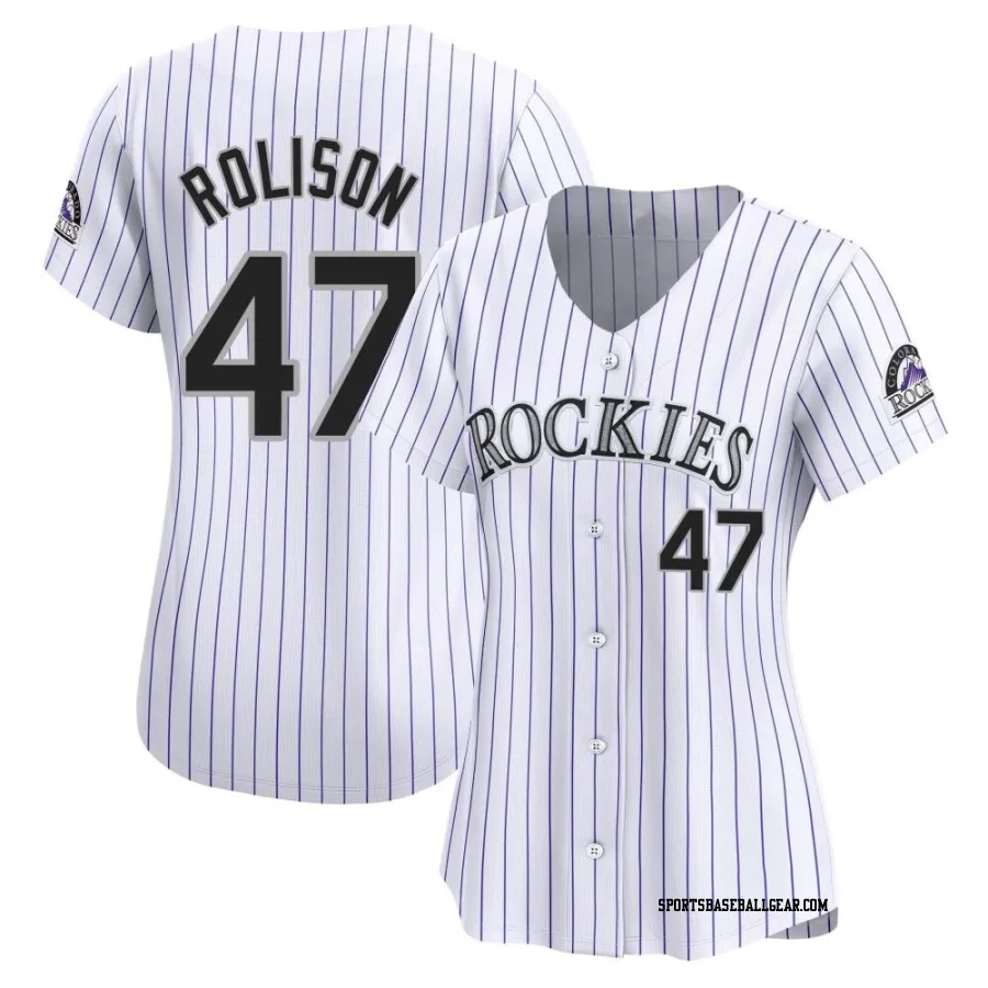 Ryan Rolison Women's Colorado Rockies White Limited Home Jersey