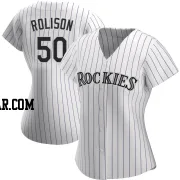 Ryan Rolison Women's Colorado Rockies White Replica Home Jersey