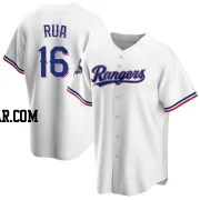 Ryan Rua Youth Texas Rangers White Replica Home 2023 World Series Champions Jersey