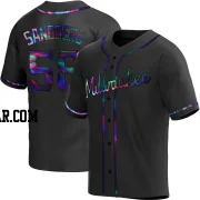 Ryan Sandberg Men's Milwaukee Brewers Black Holographic Replica Alternate Jersey