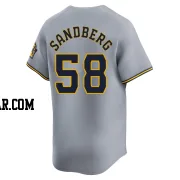 Ryan Sandberg Men's Milwaukee Brewers Gray Limited Away Jersey