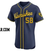 Ryan Sandberg Men's Milwaukee Brewers Navy Elite Alternate Jersey