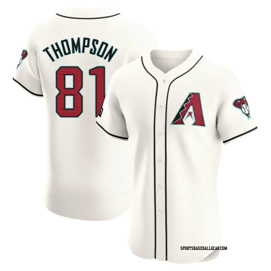 Ryan Thompson Men's Arizona Diamondbacks Cream Elite Home Patch Jersey