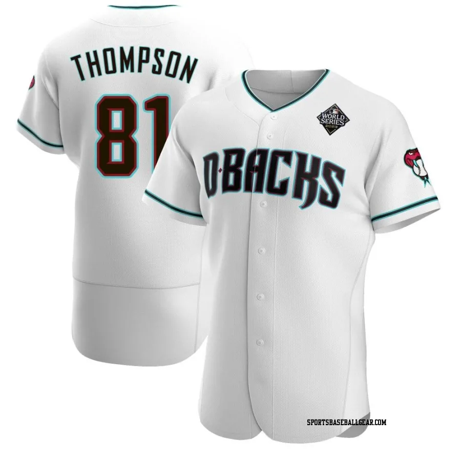 Ryan Thompson Men's Arizona Diamondbacks White Authentic Teal Alternate 2023 World Series Jersey