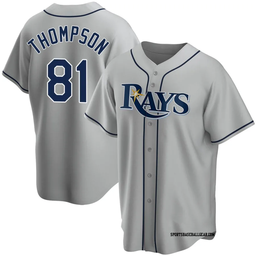 Ryan Thompson Men's Tampa Bay Rays Gray Replica Road Jersey