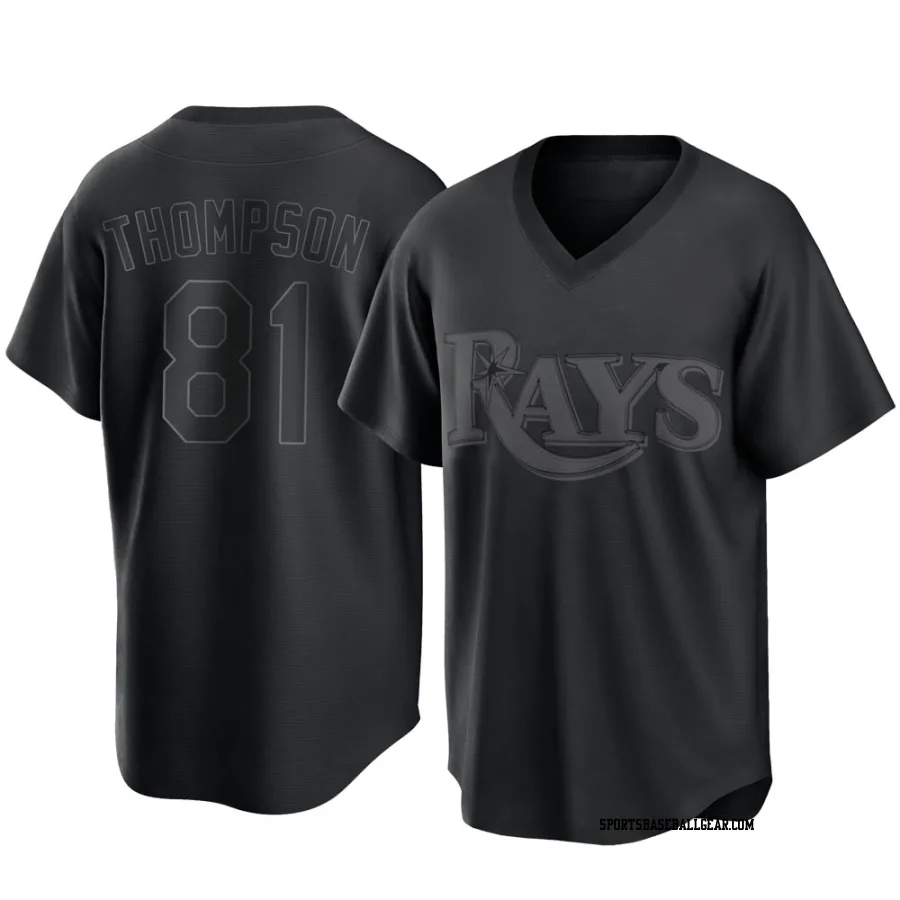 Ryan Thompson Youth Tampa Bay Rays Black Replica Pitch Fashion Jersey