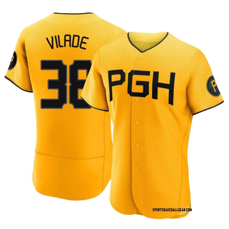 Ryan Vilade Men's Pittsburgh Pirates Gold Authentic 2023 City Connect Jersey