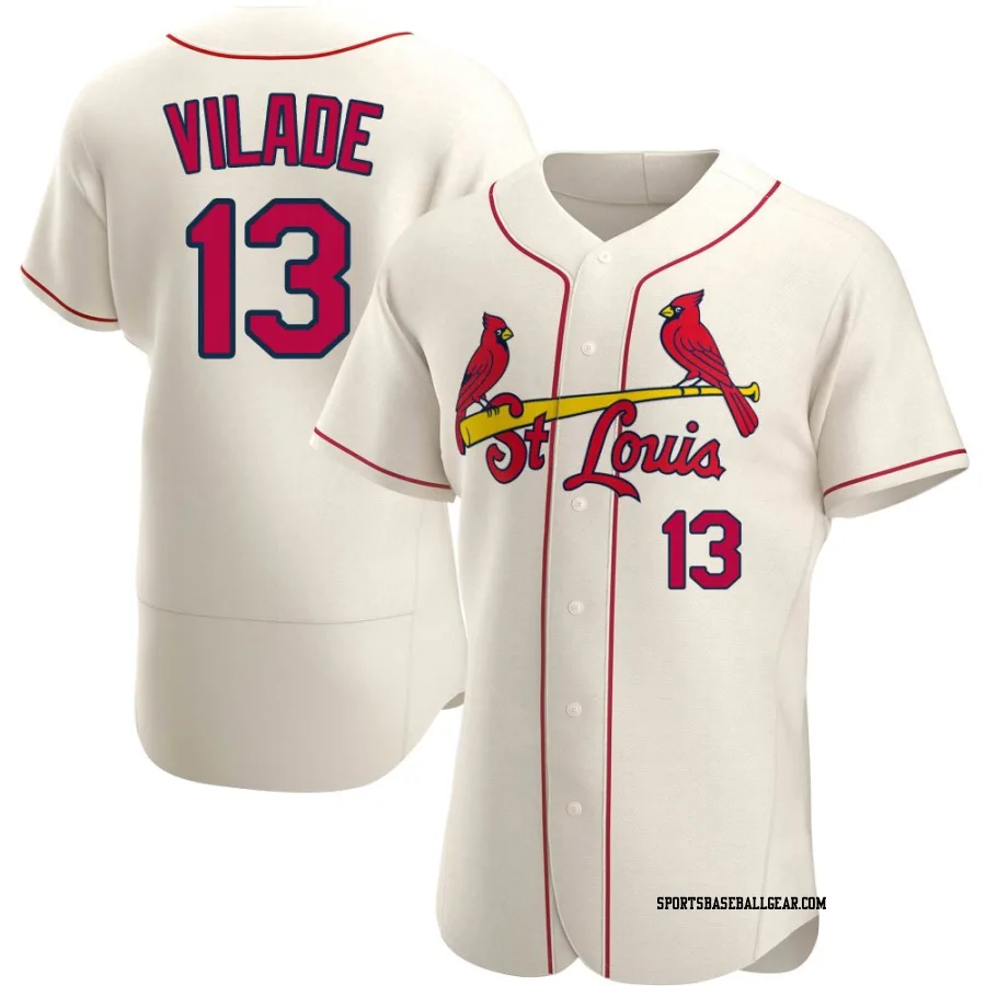 Ryan Vilade Men's St. Louis Cardinals Cream Authentic Alternate Jersey