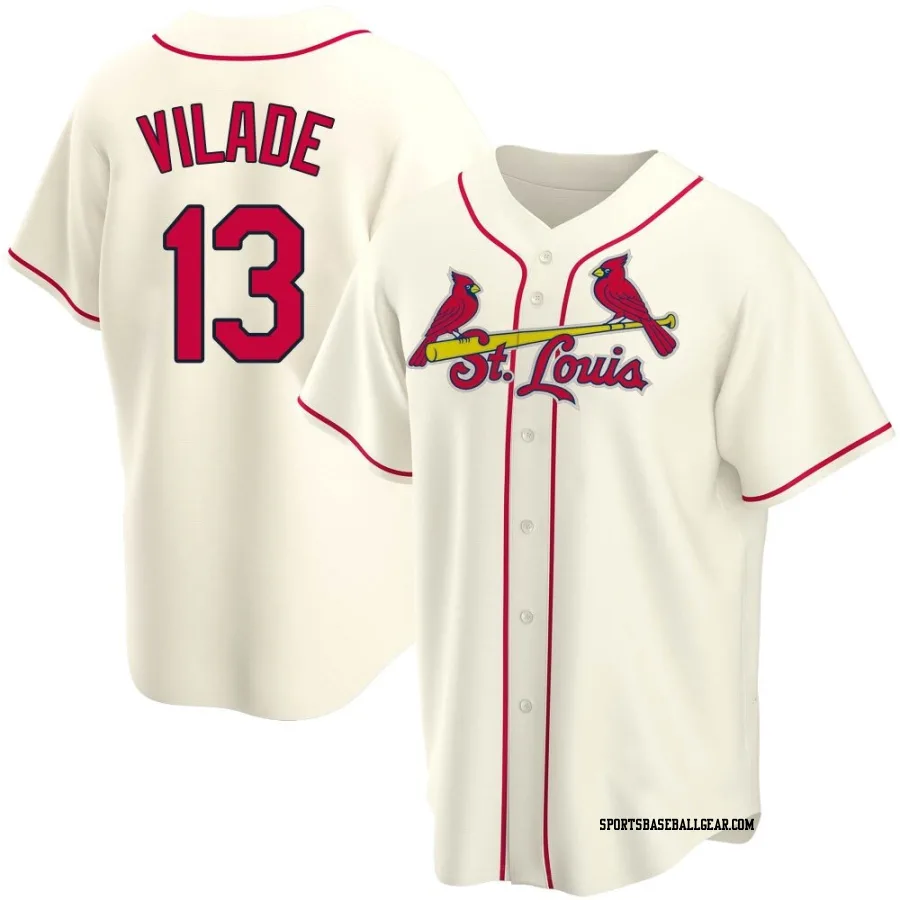 Ryan Vilade Men's St. Louis Cardinals Cream Replica Alternate Jersey