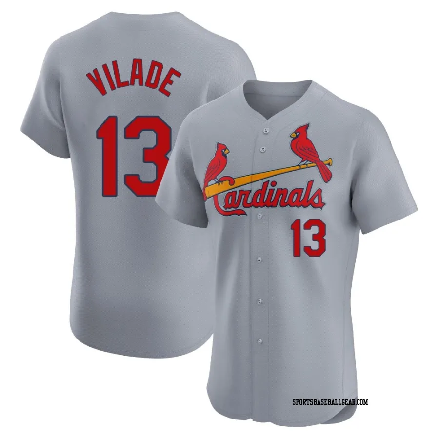 Ryan Vilade Men's St. Louis Cardinals Gray Elite Road Jersey