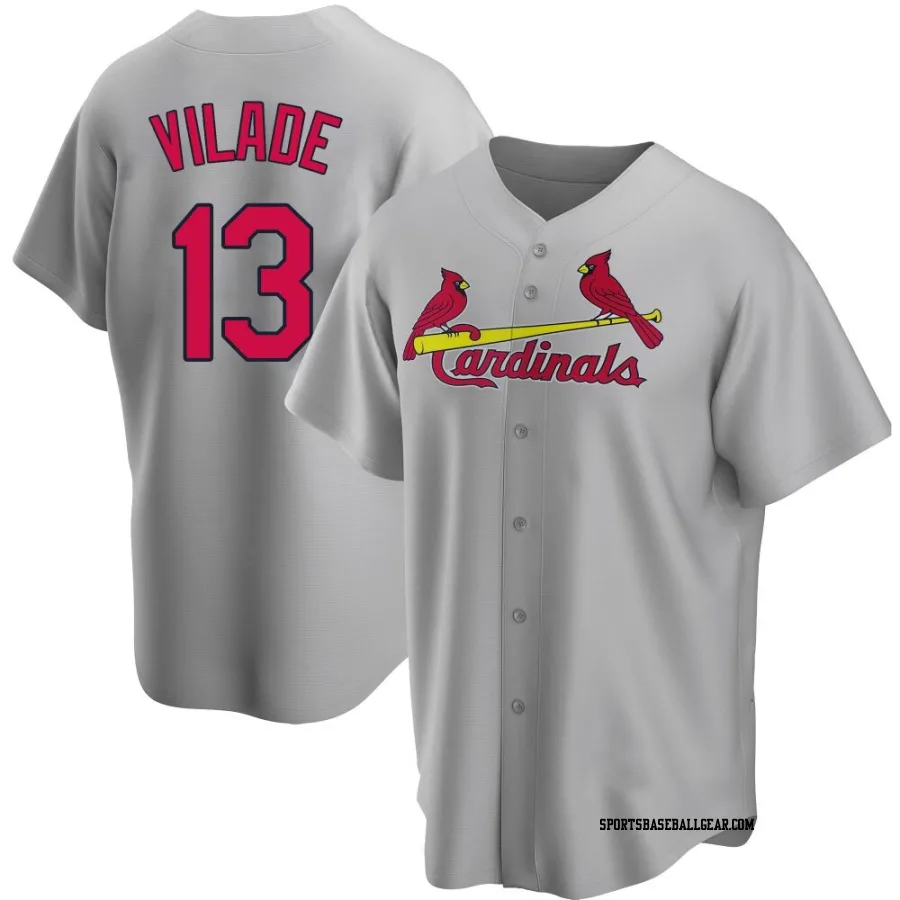 Ryan Vilade Men's St. Louis Cardinals Gray Replica Road Jersey