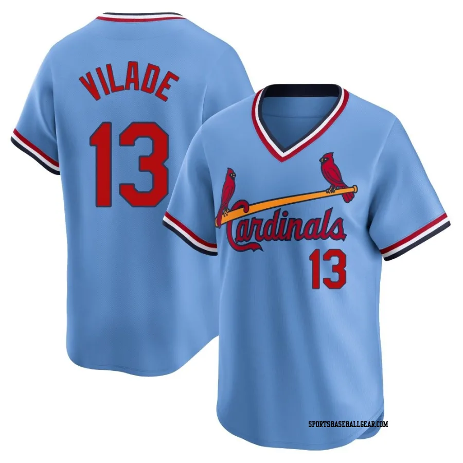 Ryan Vilade Men's St. Louis Cardinals Light Blue Limited Cooperstown Collection Jersey