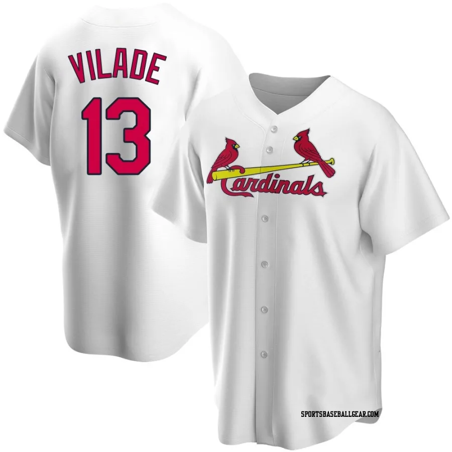 Ryan Vilade Men's St. Louis Cardinals White Replica Home Jersey